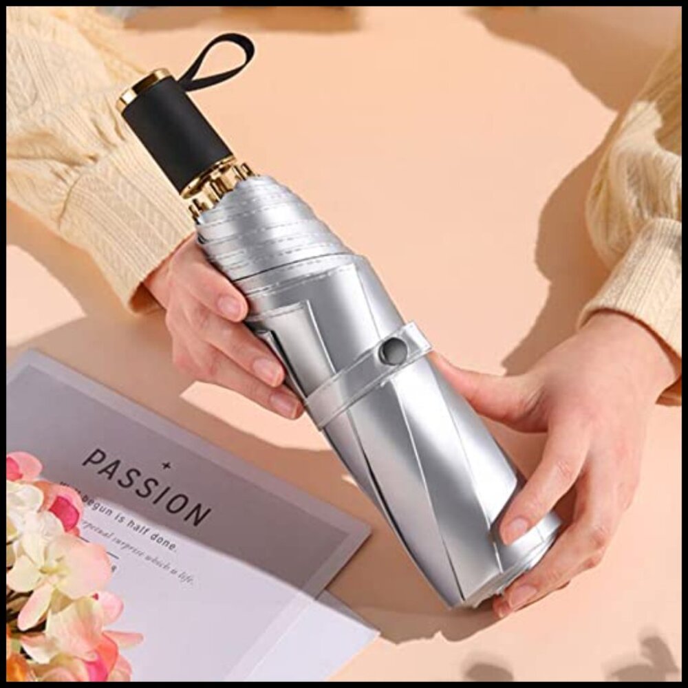 Compact Reverse Umbrella Windproof Upf 50+ Uv Pro… - image 3